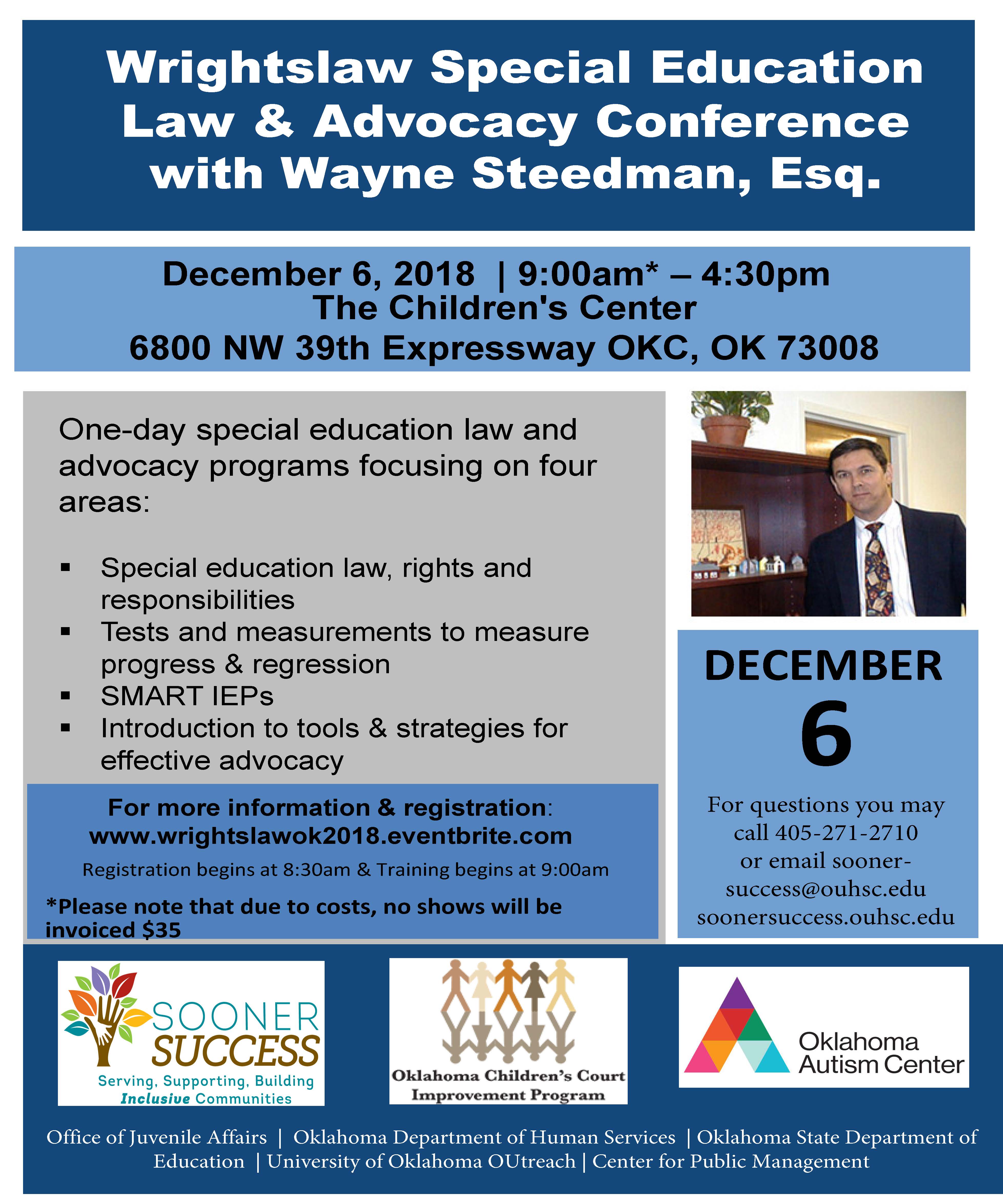 Wrightslaw Special Education Law & Advocacy Conference Sooner Success